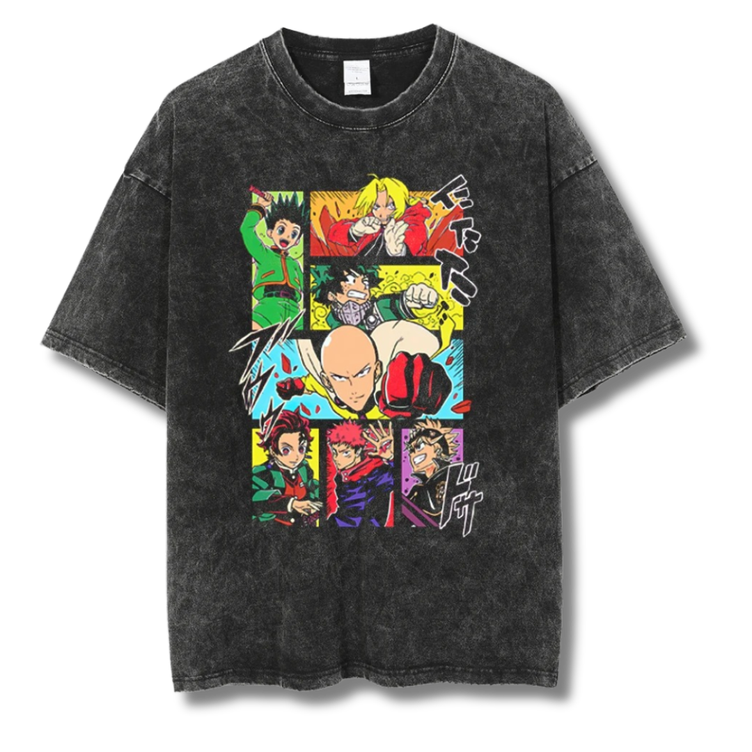 One Punch Man "Saitama The Strongest" Washed Tee