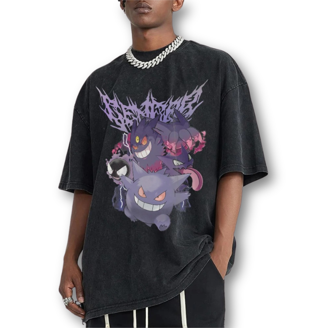 Pokemon "Gengar" Oversize Washed Tee - Kakkoe.com