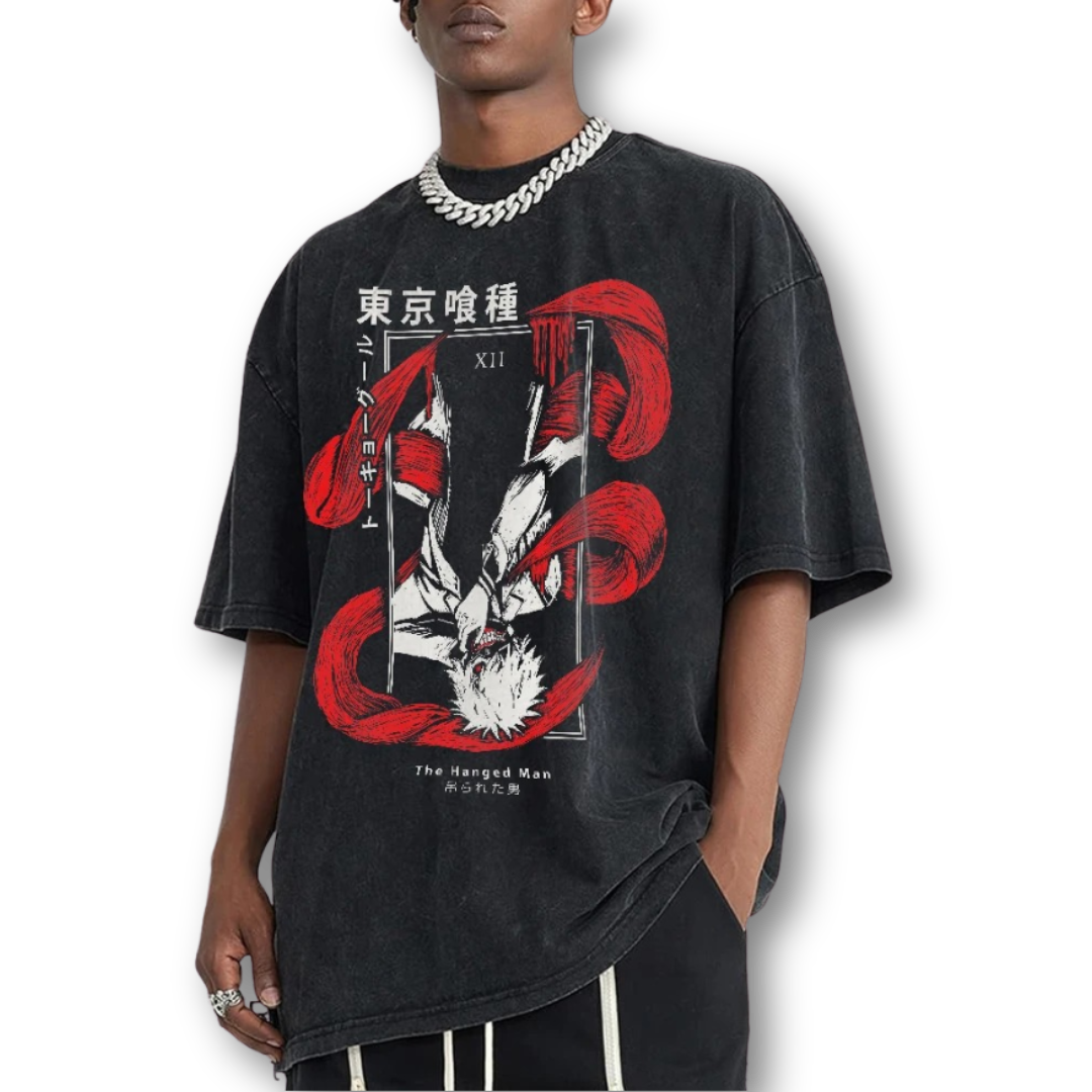 Tokyo Ghoul "Kaneki" Oversize Washed Tee - Kakkoe.com