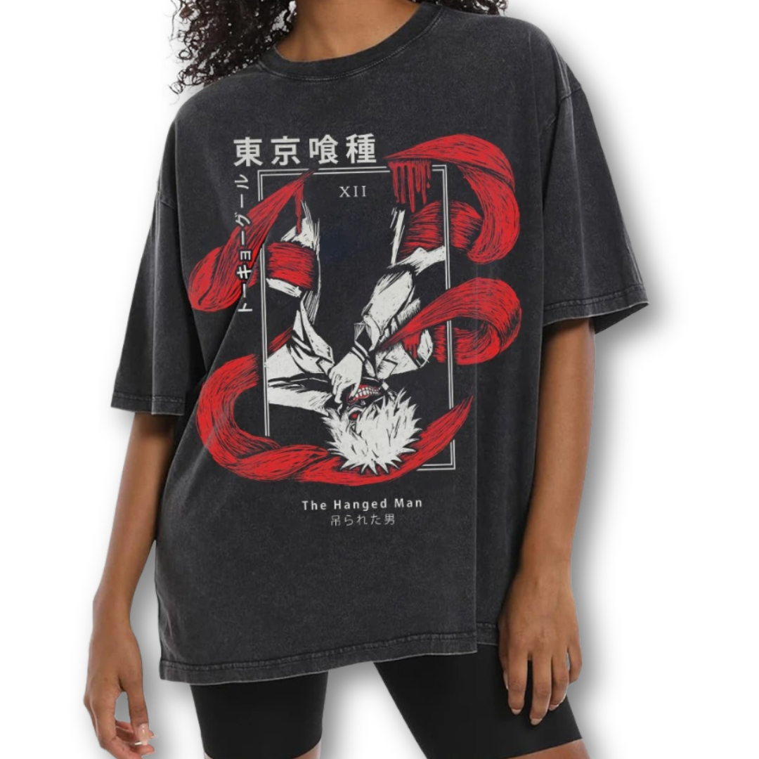 Tokyo Ghoul "Kaneki" Oversize Washed Tee - Kakkoe.com