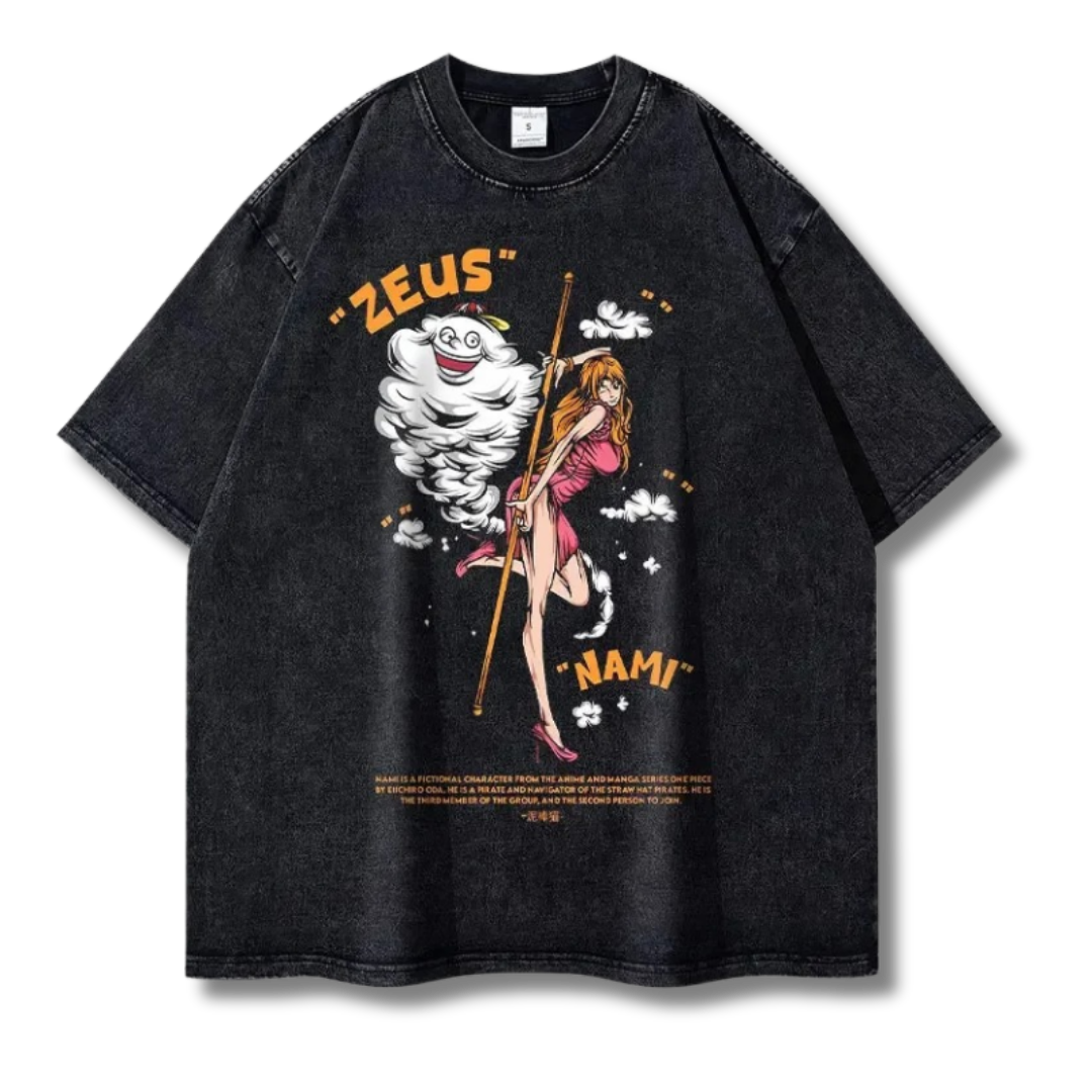 One Piece "Zeus & Nami" Washed Tee