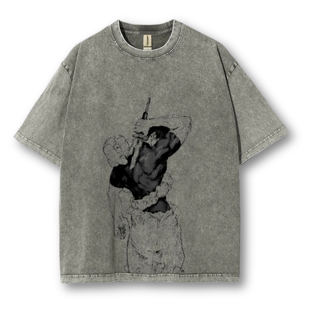 Jujutsu Kaisen "Toji Fushiguro I" Oversize Washed Tee - Kakkoe.com