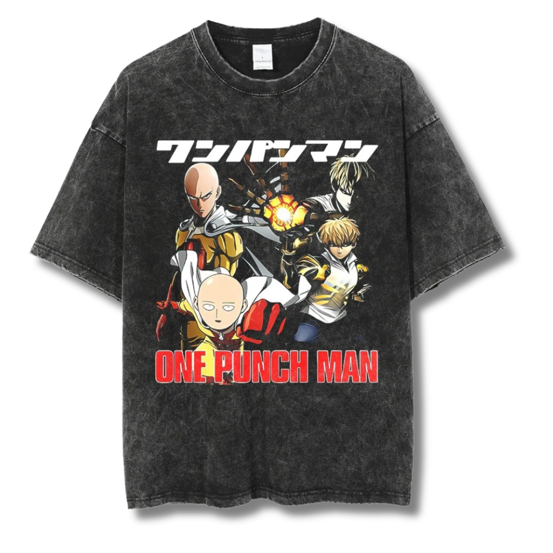 One Punch Man "Saitama & Genos" Washed Tee