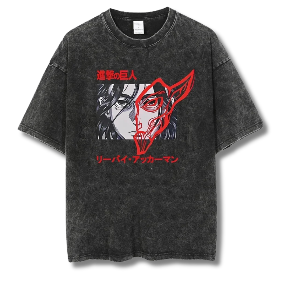 Attack On Titan "Eren I" Washed Tee - Kakkoe.com - #tag1# - #tag2# - #tag3# - #tag4#