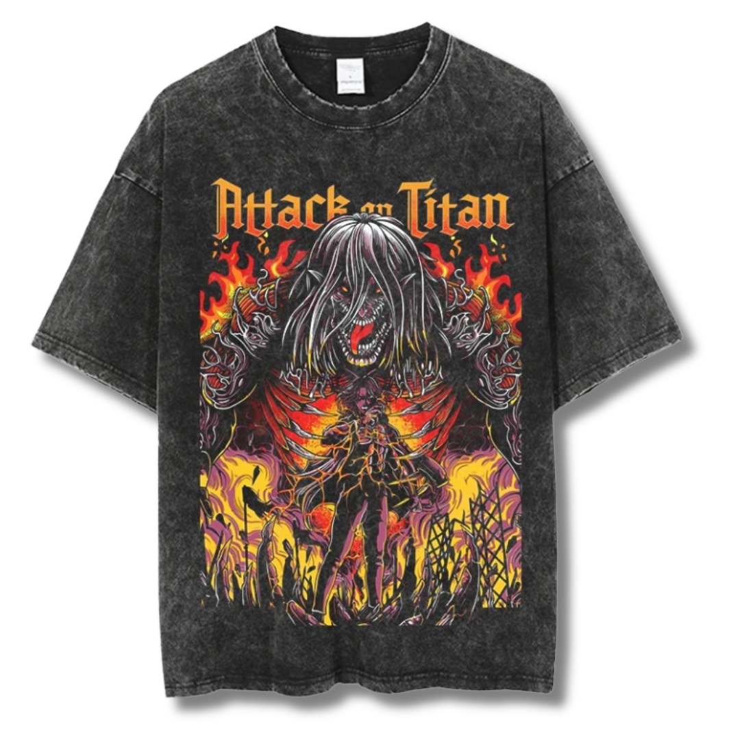 Attack On Titan "Eren's Titan II" Washed Tee - Kakkoe.com - #tag1# - #tag2# - #tag3# - #tag4#