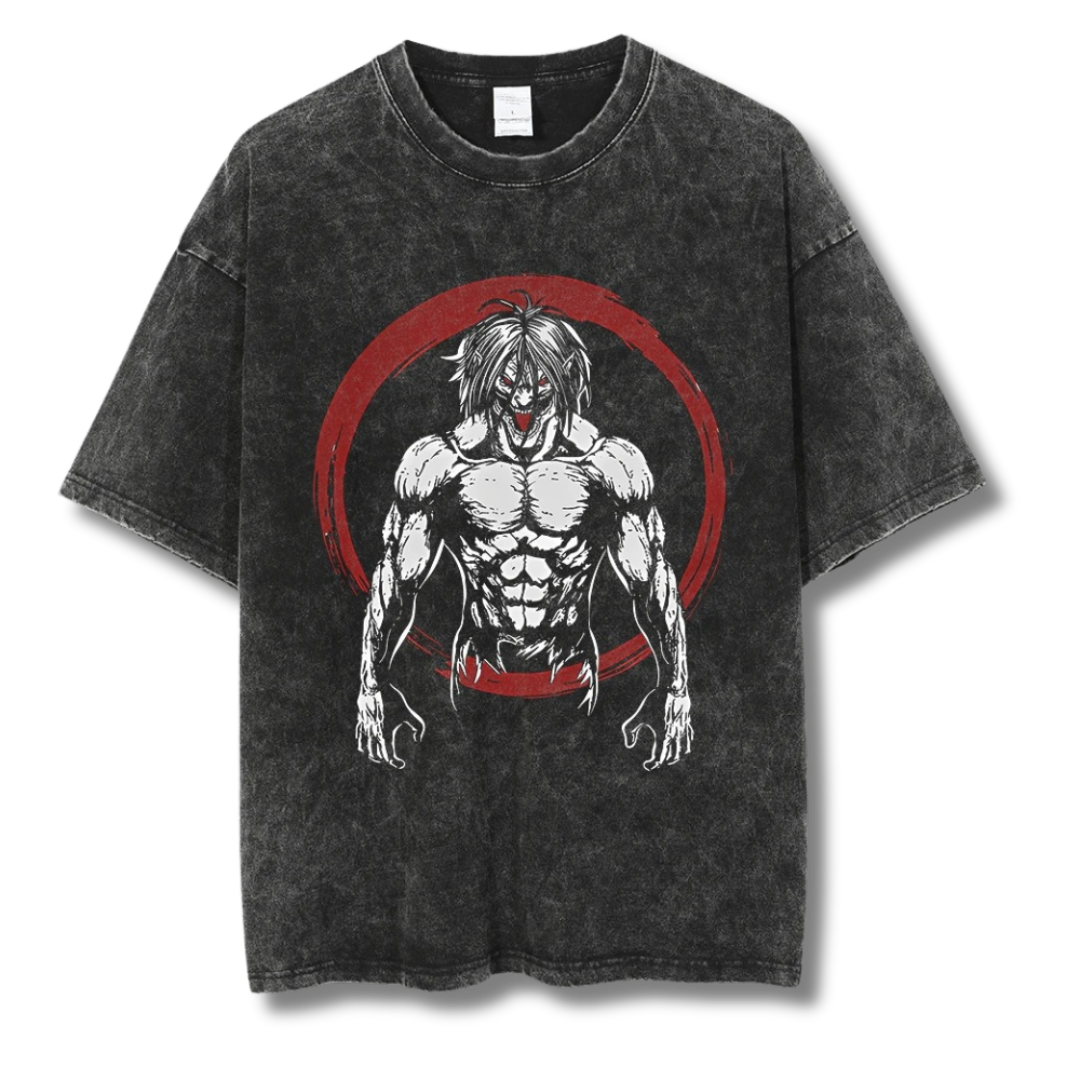 Attack On Titan "Eren's Titan IV" Washed Tee - Kakkoe.com - #tag1# - #tag2# - #tag3# - #tag4#