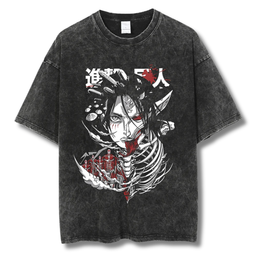 Attack On Titan "Eren's Titan I" Washed Tee - Kakkoe.com - #tag1# - #tag2# - #tag3# - #tag4#