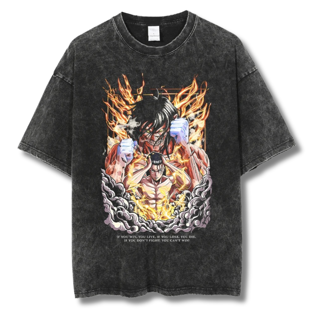 Attack On Titan "Eren's Titan VII" Washed Tee - Kakkoe.com - #tag1# - #tag2# - #tag3# - #tag4#