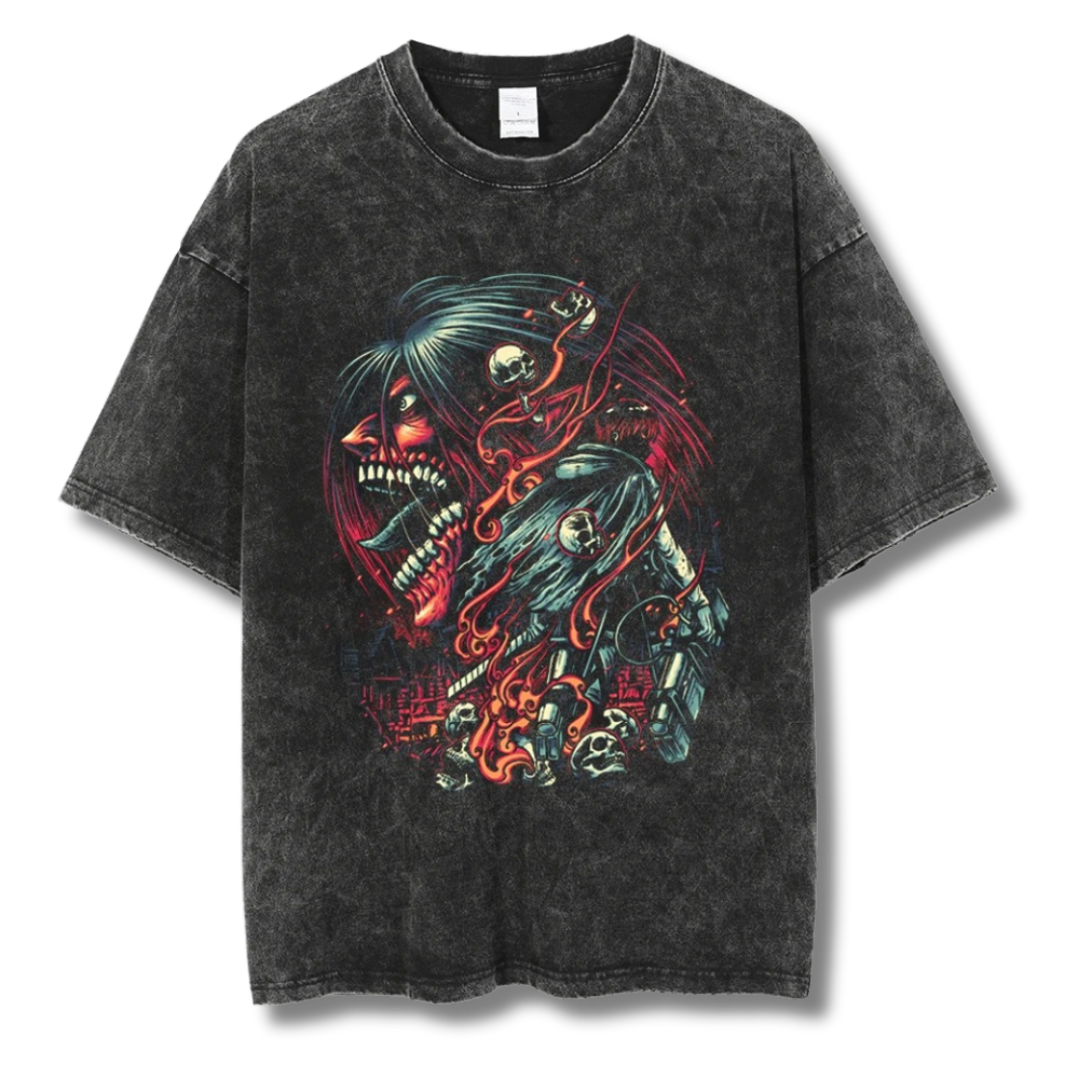 Attack On Titan "Eren's Titan V" Washed Tee - Kakkoe.com - #tag1# - #tag2# - #tag3# - #tag4#