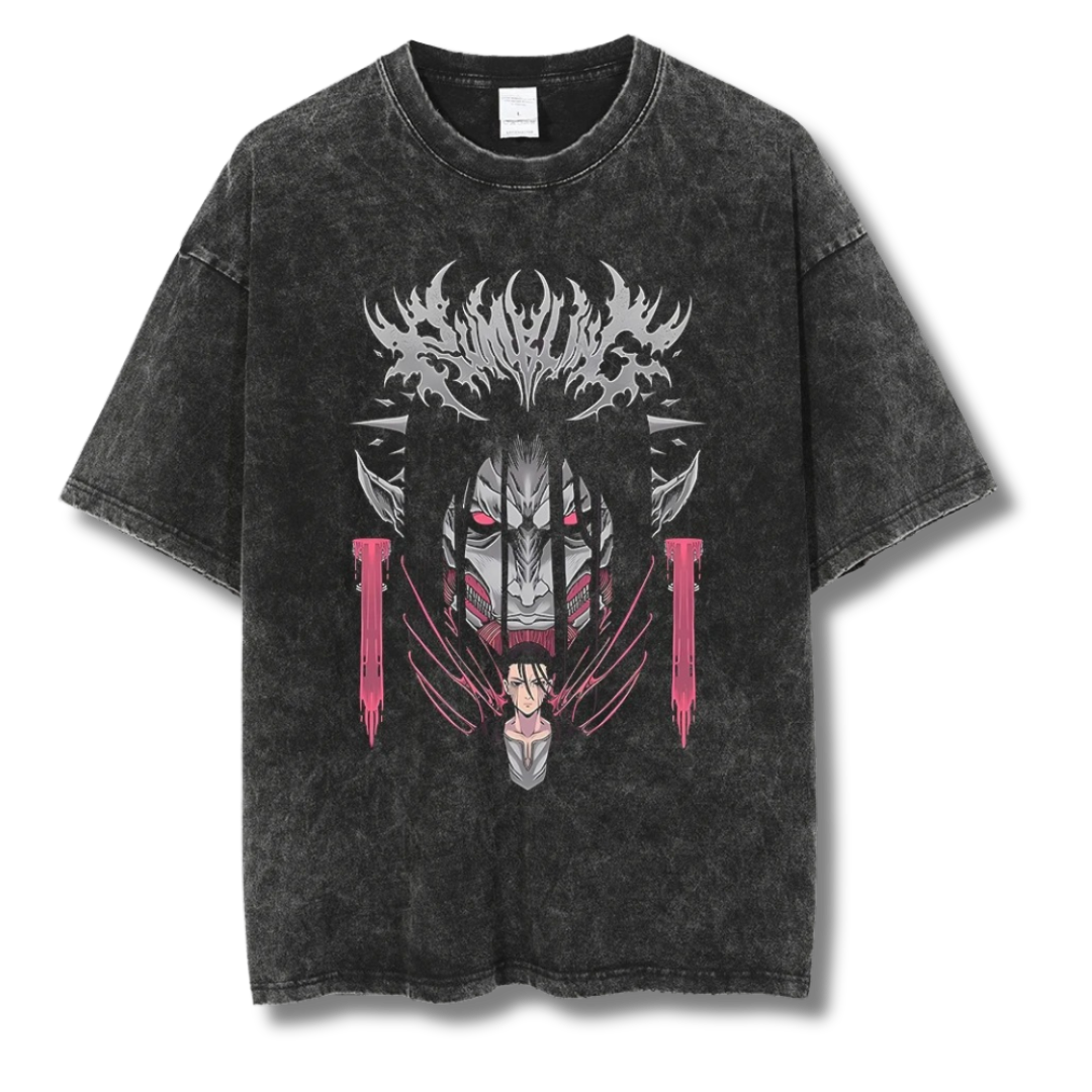 Attack On Titan "Eren's Titan" Washed Tee - Kakkoe.com - #tag1# - #tag2# - #tag3# - #tag4#
