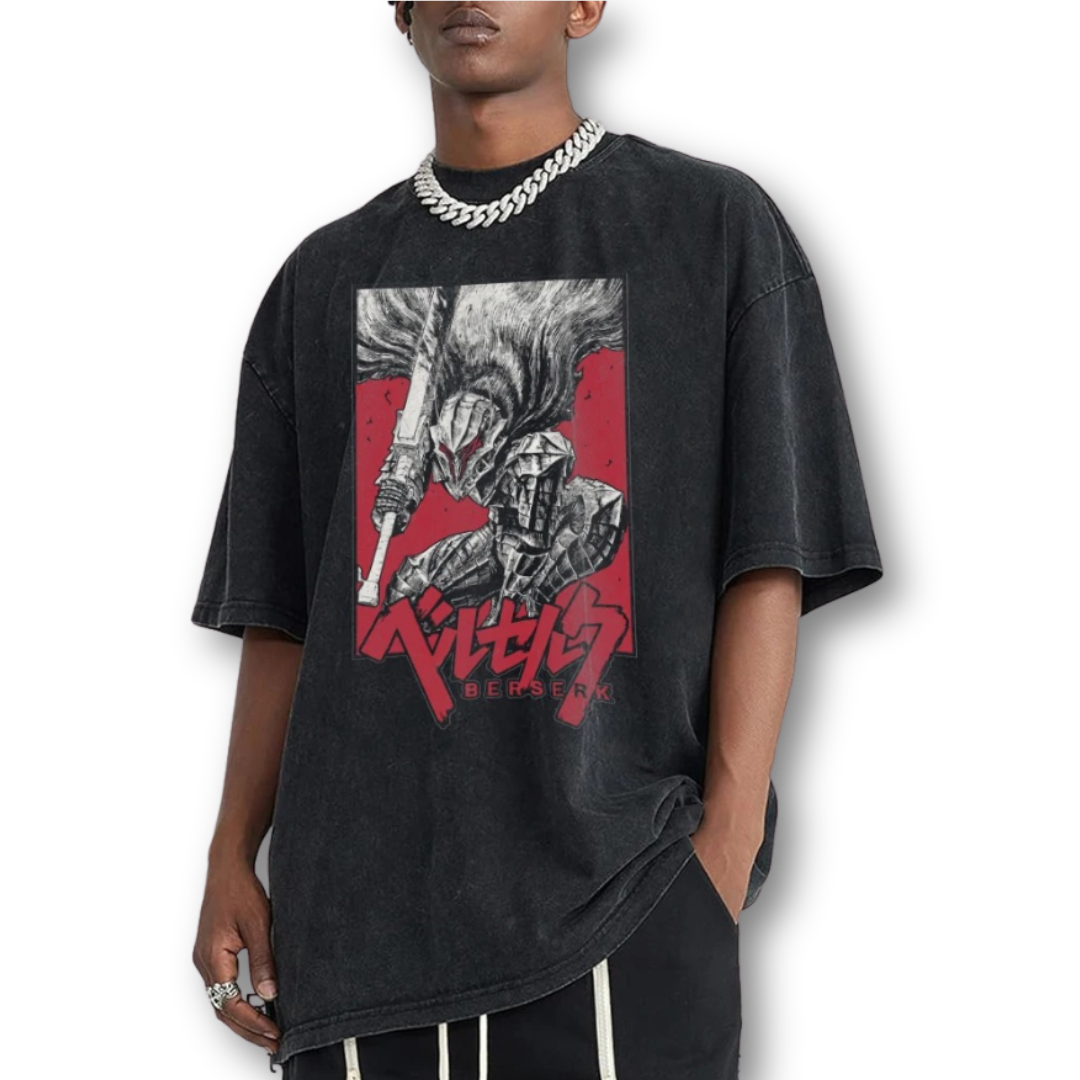 Berserk "Berserker Armor" Oversize Washed Tee - Kakkoe.com - #tag1# - #tag2# - #tag3# - #tag4#