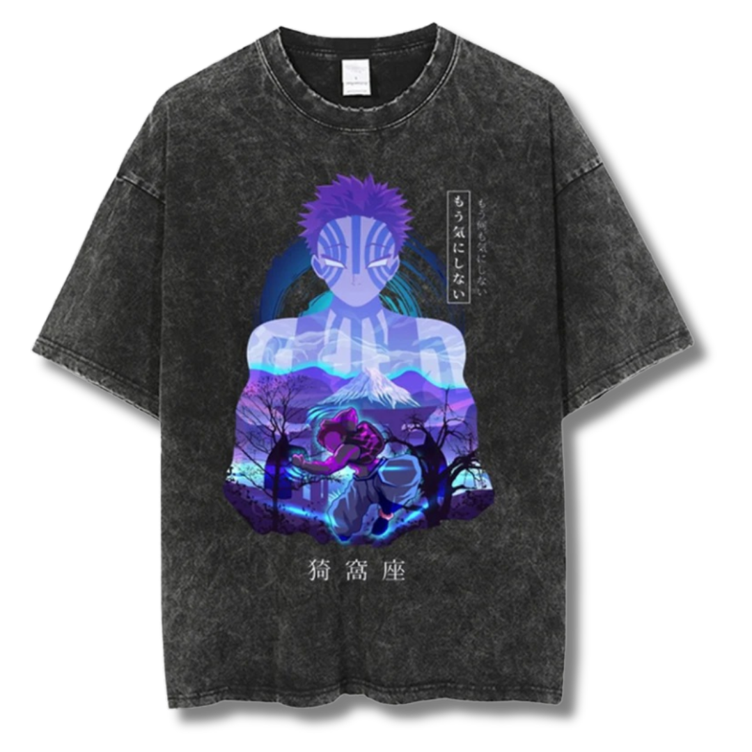 Demon Slayer "Akaza" Washed Tee - Kakkoe.com - #tag1# - #tag2# - #tag3# - #tag4#