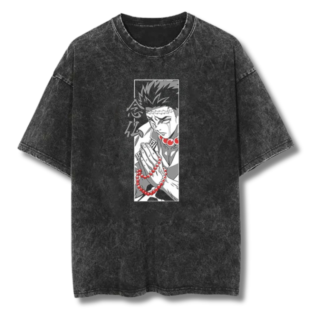 Demon Slayer "Gyomei Himejima" Washed Tee - Kakkoe.com - #tag1# - #tag2# - #tag3# - #tag4#
