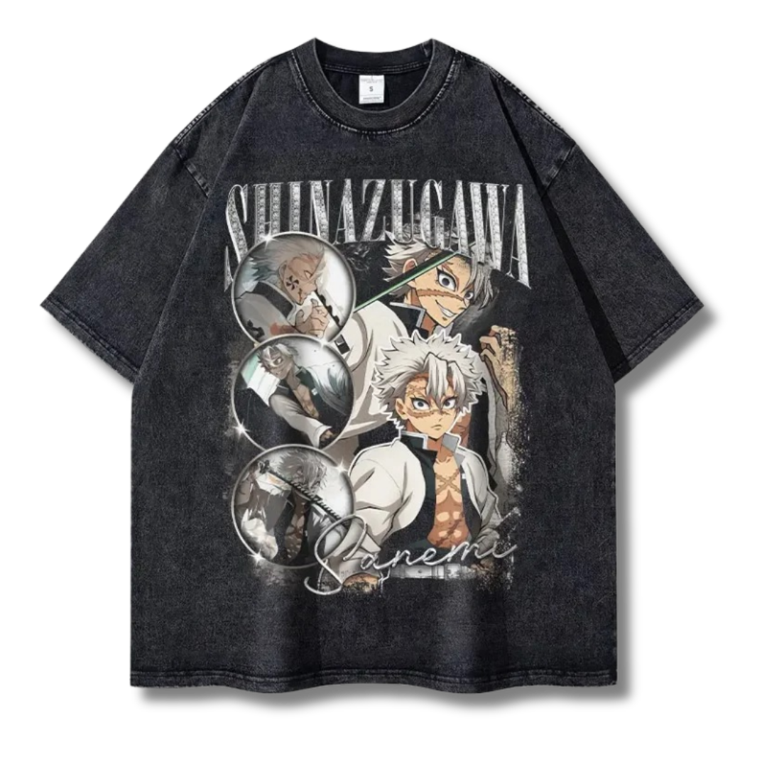 Demon Slayer "Sanemi Shinazugawa I" Washed Tee - Kakkoe.com - #tag1# - #tag2# - #tag3# - #tag4#