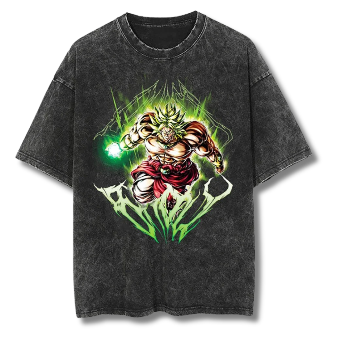 Dragon Ball "Broly I" Washed Tee - Kakkoe.com - #tag1# - #tag2# - #tag3# - #tag4#