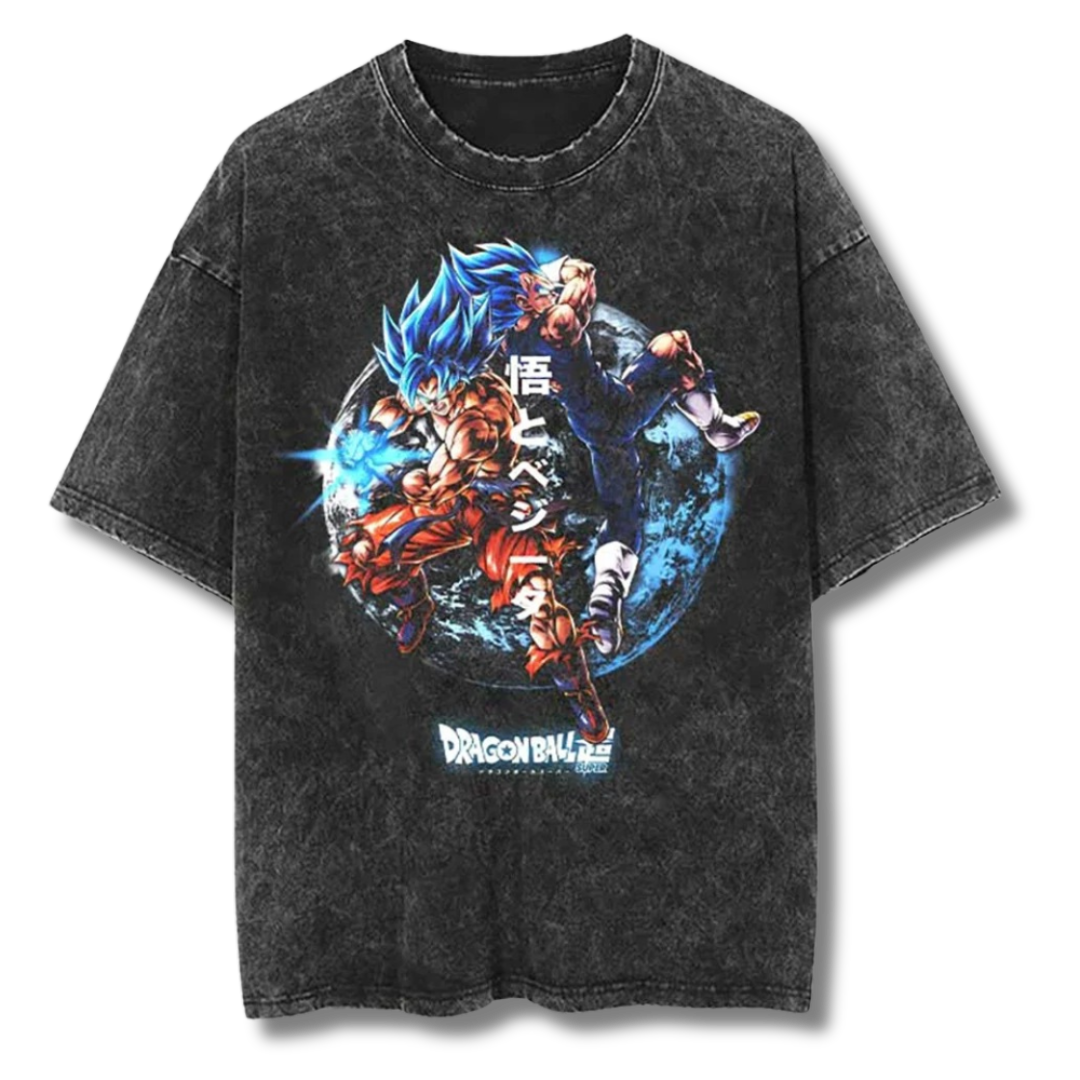 Dragon Ball "Super Saiyan Blue" Washed Tee - Kakkoe.com - #tag1# - #tag2# - #tag3# - #tag4#