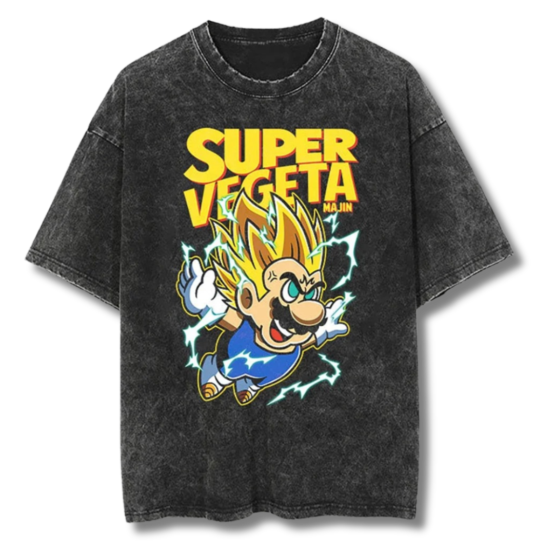 Dragon Ball "Super Vegeta" Washed Tee - Kakkoe.com - #tag1# - #tag2# - #tag3# - #tag4#