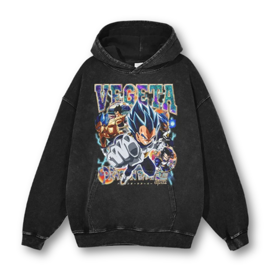 Dragon Ball "Vegeta I" Washed Hoodie - Kakkoe.com - #tag1# - #tag2# - #tag3# - #tag4#