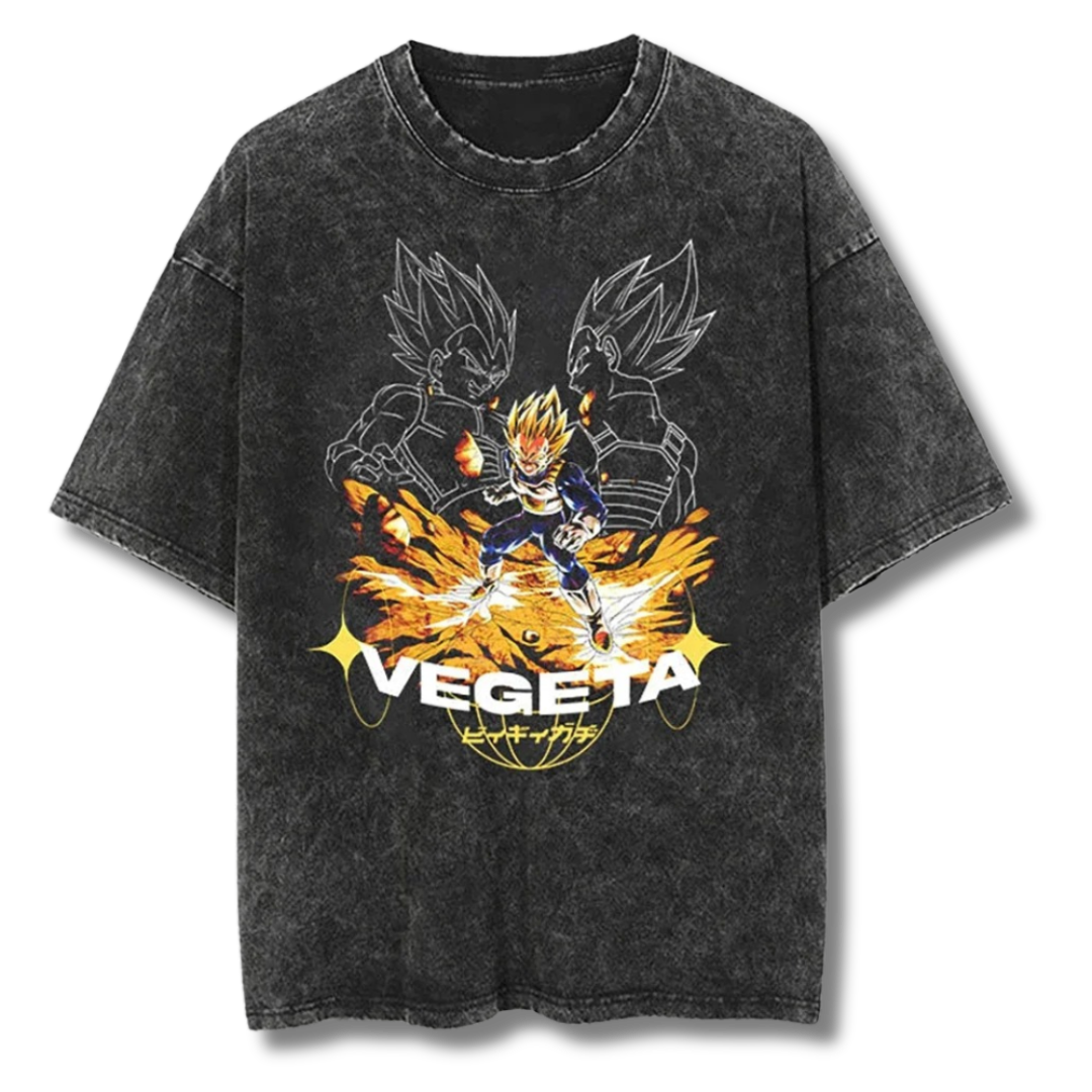 Dragon Ball "Vegeta" Washed Tee - Kakkoe.com - #tag1# - #tag2# - #tag3# - #tag4#