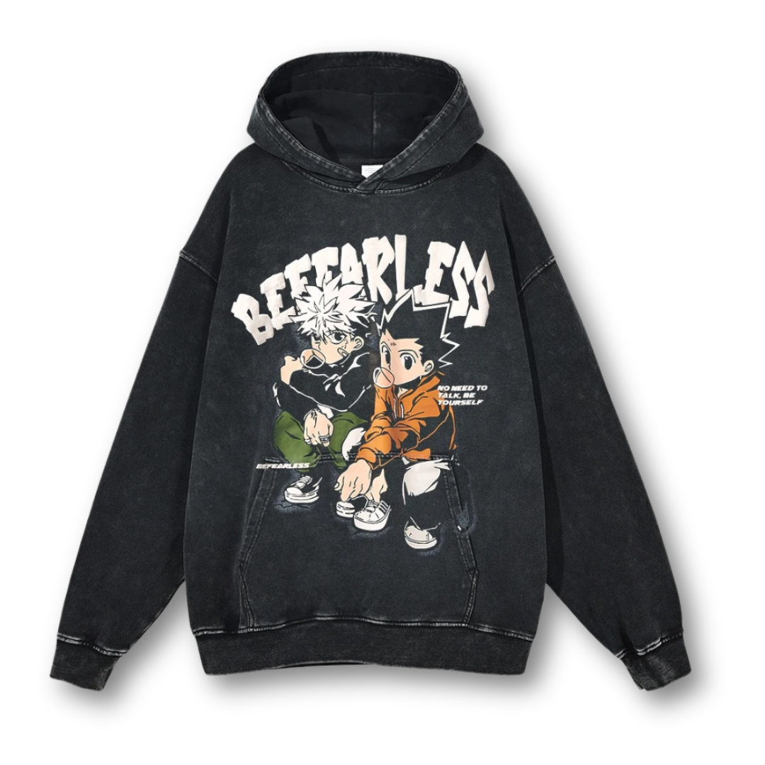 Hunter X Hunter "Gon & Killua" Washed Hoodie - Kakkoe.com - #tag1# - #tag2# - #tag3# - #tag4#