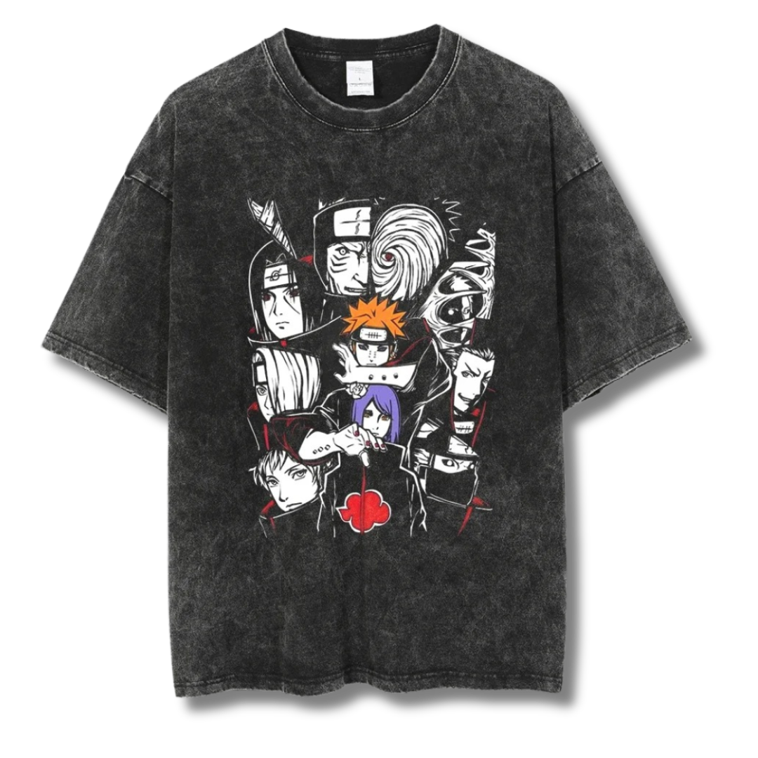 Naruto "Akatsuki Members" Washed Tee - Kakkoe.com - #tag1# - #tag2# - #tag3# - #tag4#