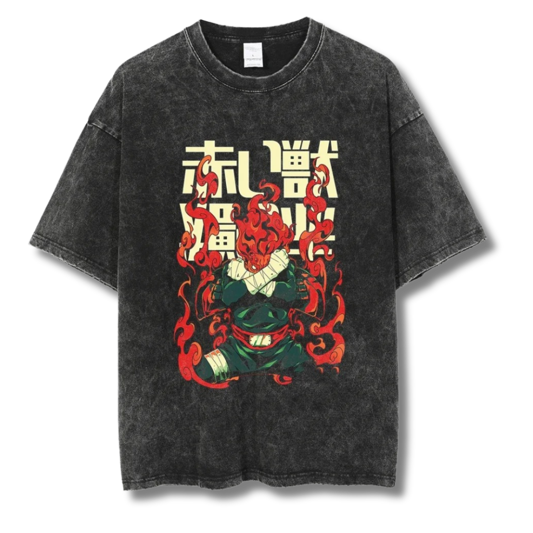 Naruto "Gaï Maito 8th Gate" Washed Tee - Kakkoe.com - #tag1# - #tag2# - #tag3# - #tag4#