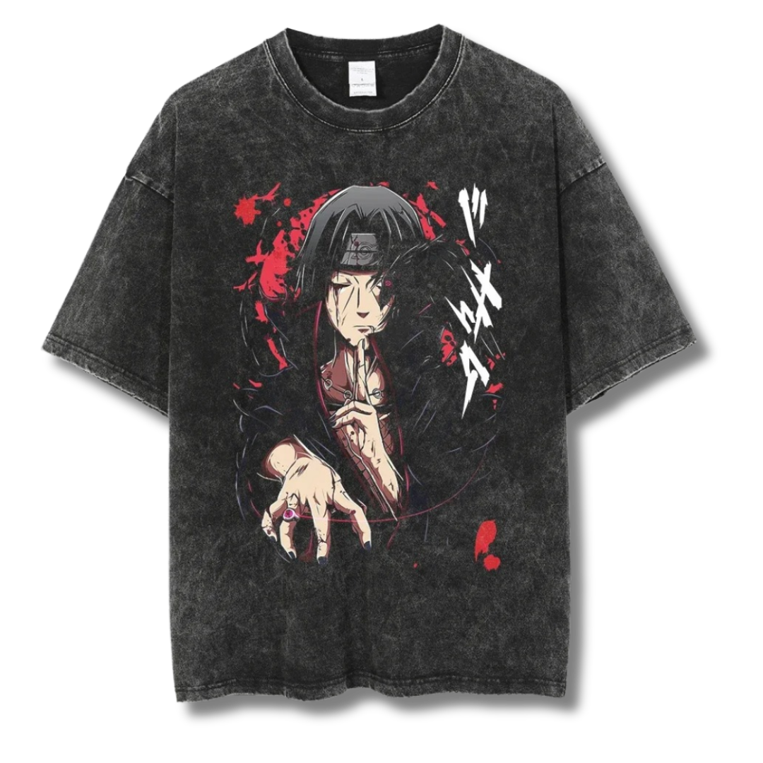 Naruto "Itachi Genjutsu" Washed Tee - Kakkoe.com - #tag1# - #tag2# - #tag3# - #tag4#