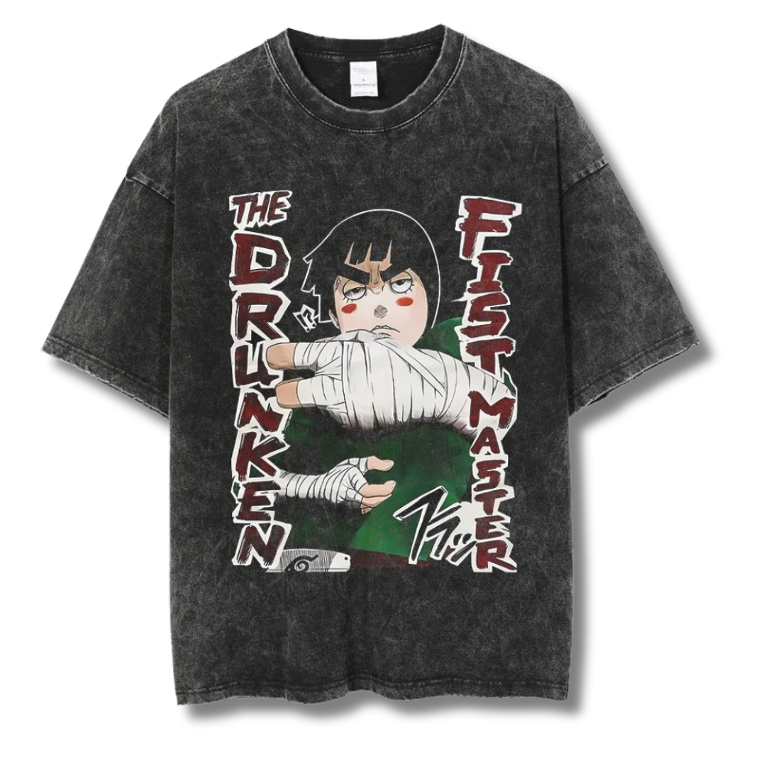 Naruto "Rock Lee Drunken Fist Master" Washed Tee - Kakkoe.com - #tag1# - #tag2# - #tag3# - #tag4#