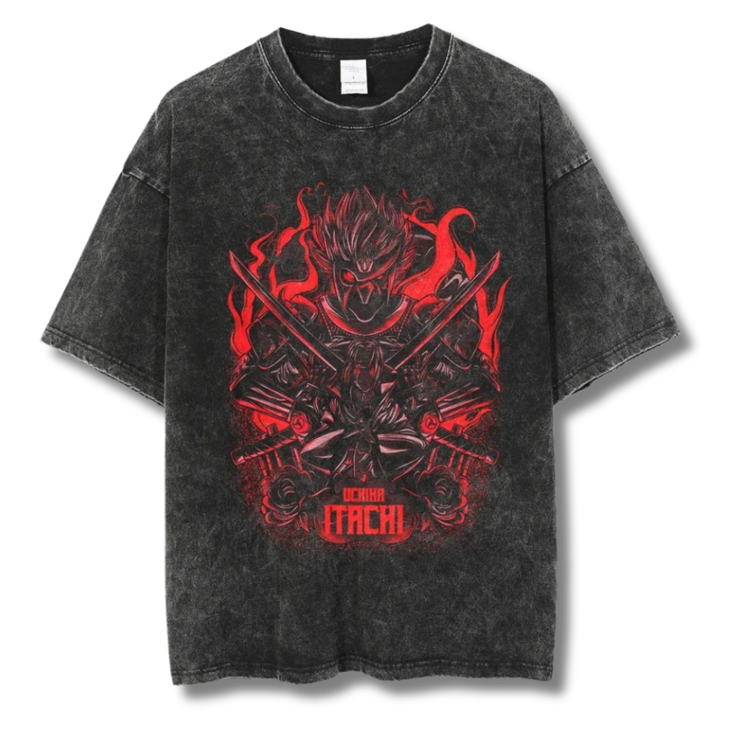 Naruto "Uchiha Itachi" Washed Tee - Kakkoe.com - #tag1# - #tag2# - #tag3# - #tag4#