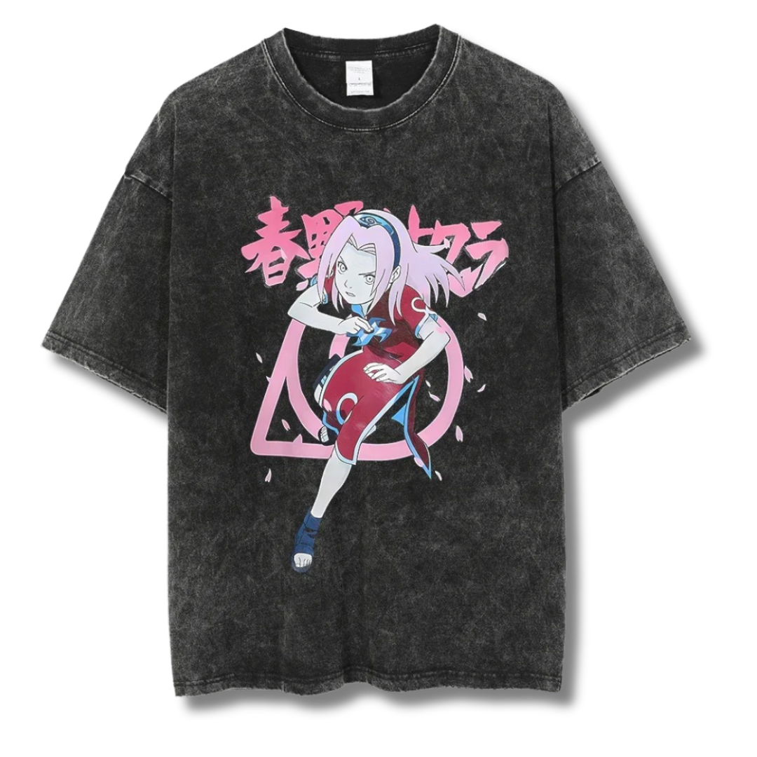 Naruto "Young Sakura" Washed Tee - Kakkoe.com - #tag1# - #tag2# - #tag3# - #tag4#