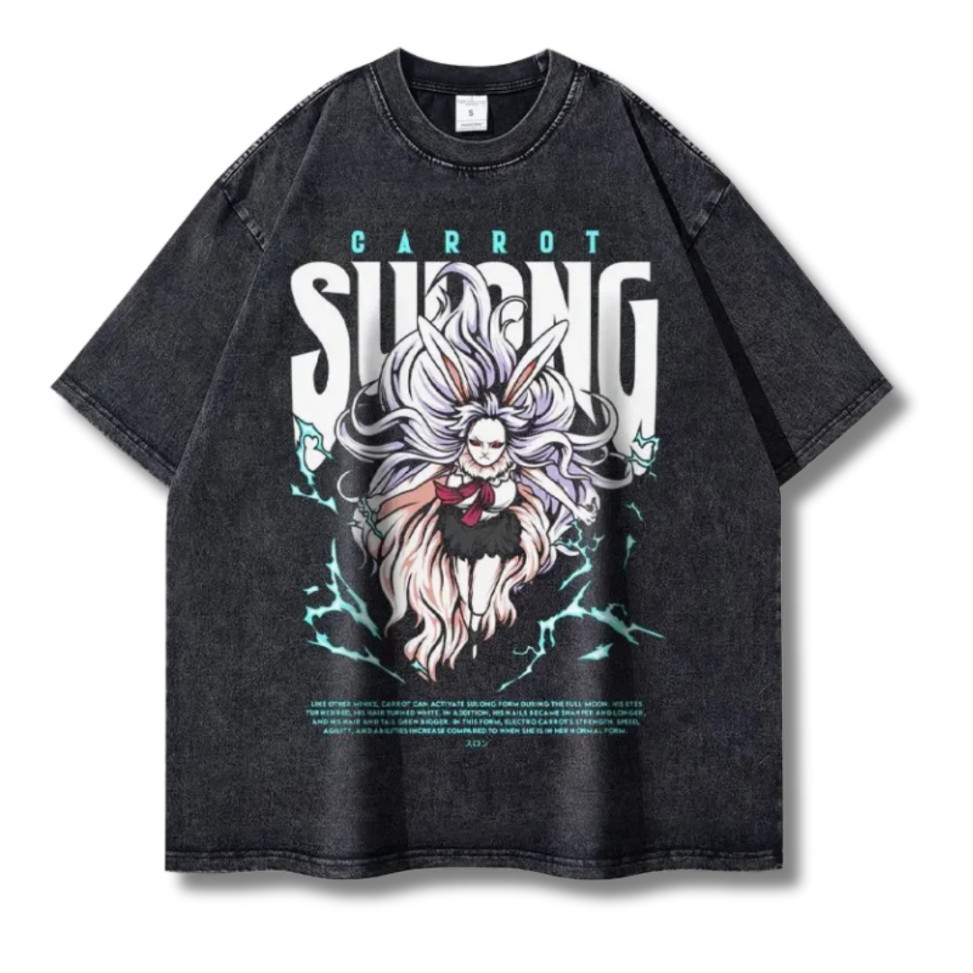 One Piece "Carrot Sulong" Washed Tee - Kakkoe.com - #tag1# - #tag2# - #tag3# - #tag4#