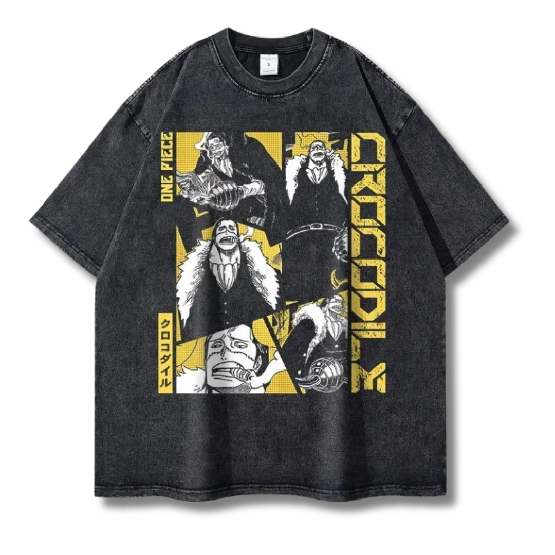 One Piece "Crocodile I" Washed Tee - Kakkoe.com - #tag1# - #tag2# - #tag3# - #tag4#
