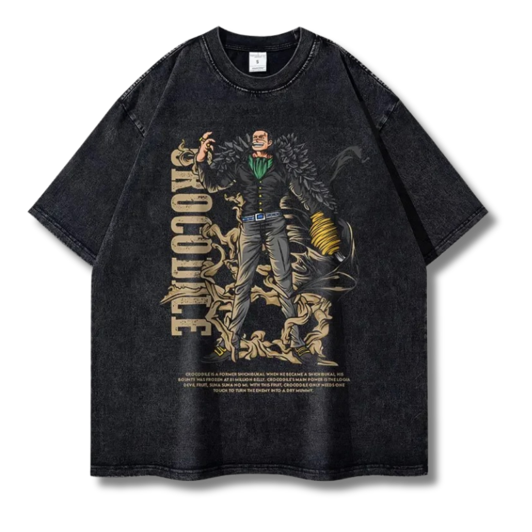 One Piece "Crocodile" Washed Tee - Kakkoe.com - #tag1# - #tag2# - #tag3# - #tag4#