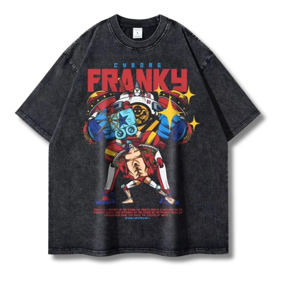 One Piece "Franky" Washed Tee - Kakkoe.com - #tag1# - #tag2# - #tag3# - #tag4#