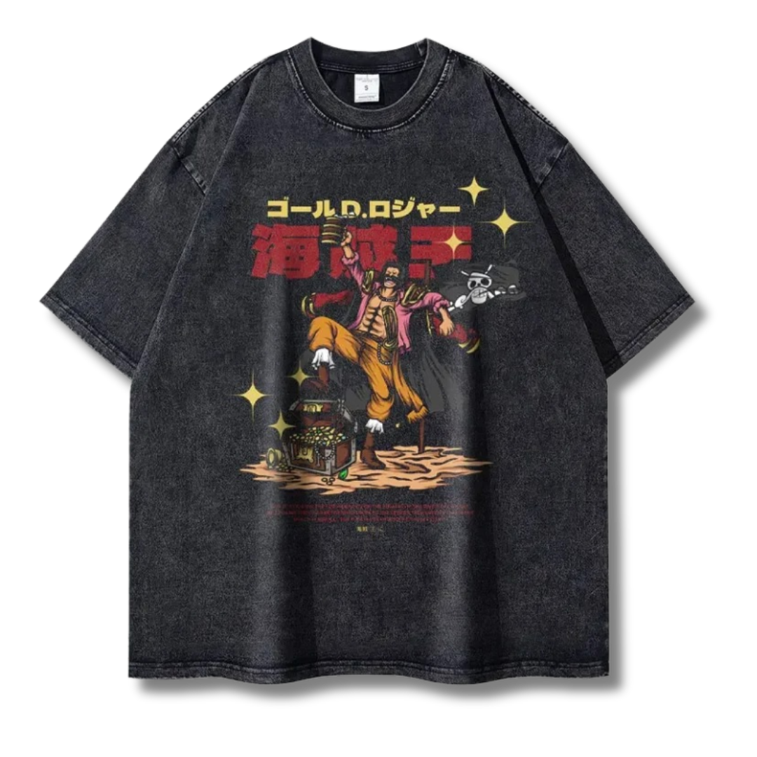 One Piece "Gol D. Roger" Washed Tee - Kakkoe.com - #tag1# - #tag2# - #tag3# - #tag4#