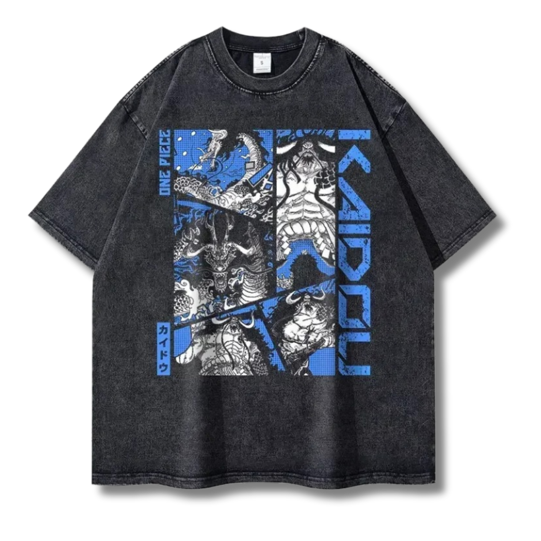 One Piece "Kaido I" Washed Tee - Kakkoe.com - #tag1# - #tag2# - #tag3# - #tag4#